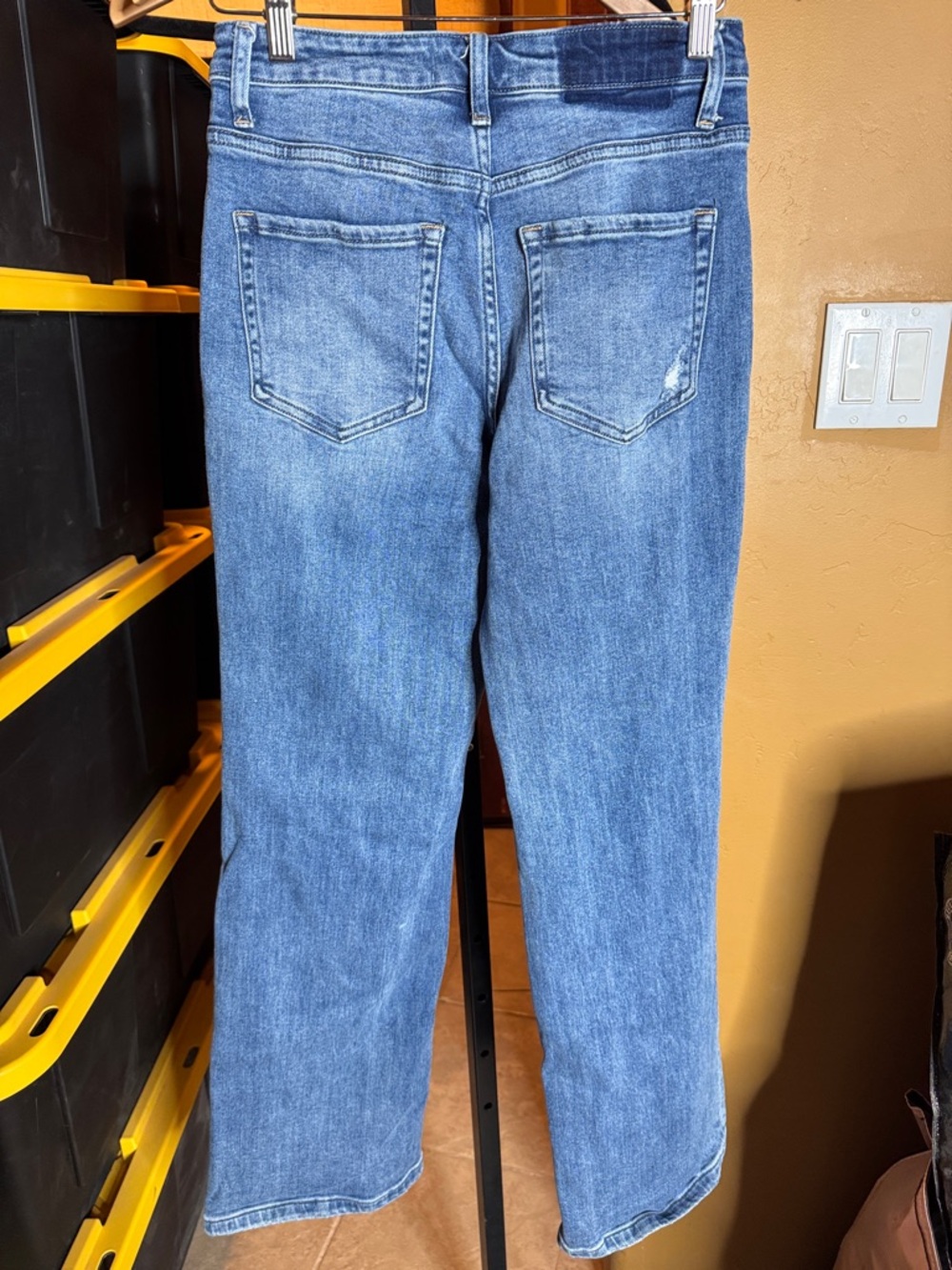 Vervet Super High Rise 90s Flare Jeans Distressed Knee Wide Leg Denim Size 27 - Picture 7 of 10